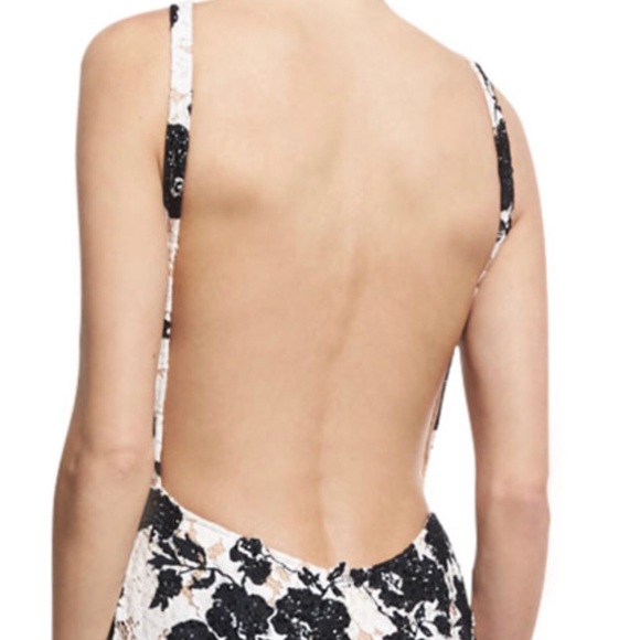 Jovani Floral Black & White Formal Gown NEW sz 2 - Picture 4 of 7